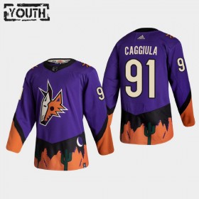 Arizona Coyotes Drake Caggiula 91 2020-21 Reverse Retro Authentic Shirt - Kinderen